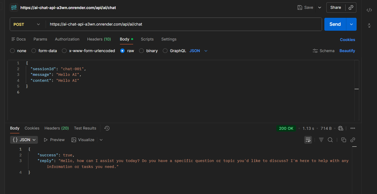 AI API Platform screenshot